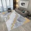 Modern CARPET FOR LIVE ROOM Non-slip Home Decoration Luxury Light Luxury Golden Blue Area Rug Washable Parlor Mat Bedside Room