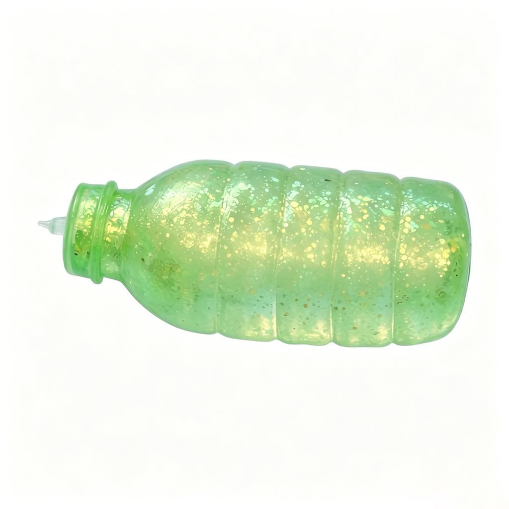 Glitter Slime Stress Relief Toy Squeeze Bottle Shape Sensory Fidget Toy Soft Flexible Material Durable Design for Kids and Adults