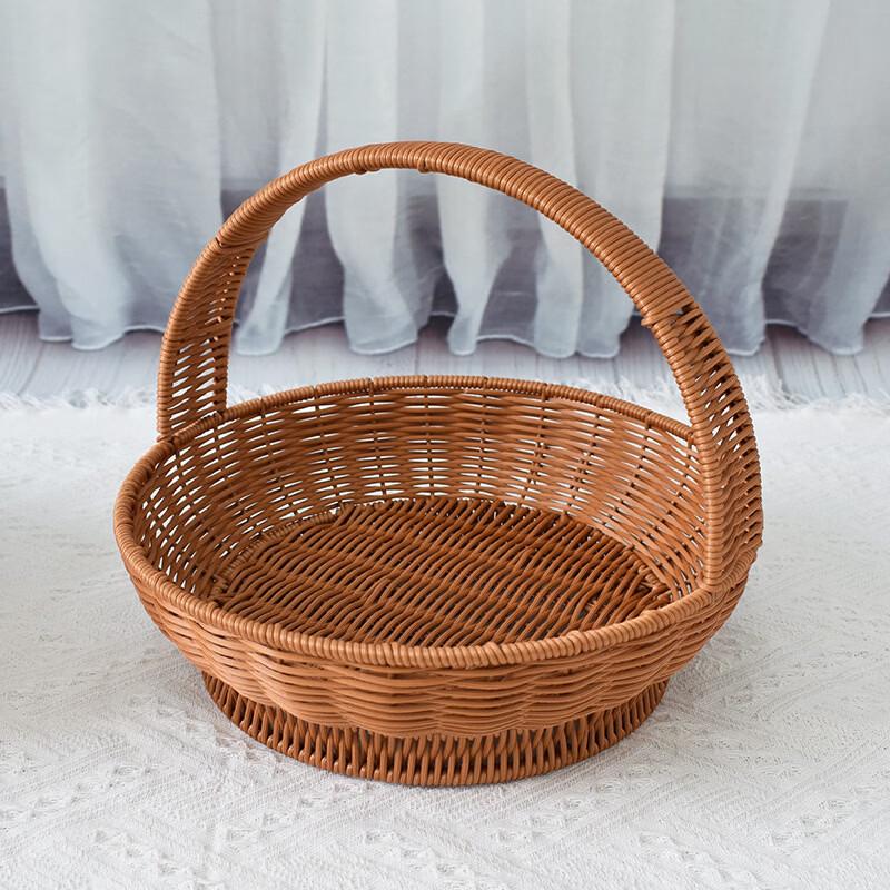 Hand-Woven Rattan Storage Basket