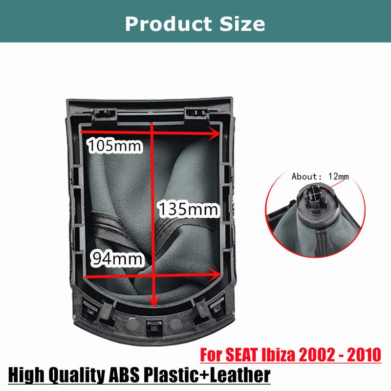 For Seat Ibiza 2002 2003 2004 2005 2006 2007 2008 2009 2010 Car-Styling New 5 6 Speed Gear Stick Shift Knob With PU Leather Boot