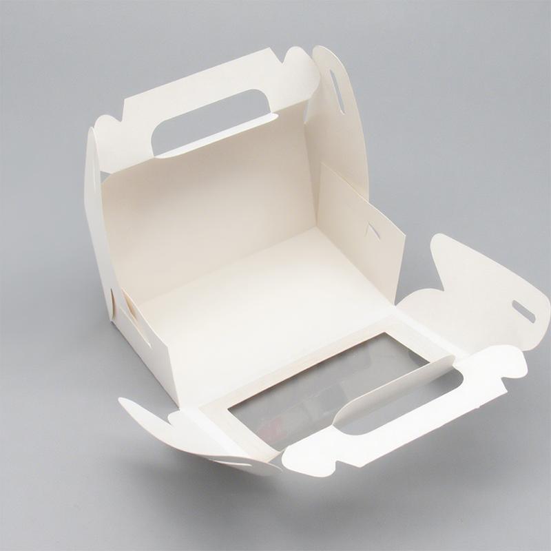 WTEMPO Clear Window Gift Handle Boxes Party Favor Decor Treat Boxes DIY Graffitable Foldable Paper Packaging Boxes for Storing/Gifting Delicate Items