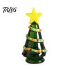 Unique Birthday Presents Glass Christmas Tree Figurine, Rotating Desk Ornament for Car Home, Stained Art Glazed Dashboard Decor & Gift Holiday Season