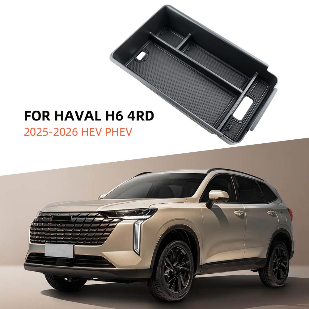Car Central Armrest Storage Box Insert Tray for Haval H6 4rd 2026 2025 HEV PHEV NEW H6 Center Console Organizer Plate Container