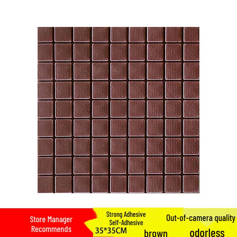 Waterproof 3D Stereo Self-Adhesive XPE Foam Brick Wall Sticker, 35*35 