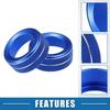 Car Media Volume Tune Button Cover TWO  for Toyota 4Runner 2010- Blue