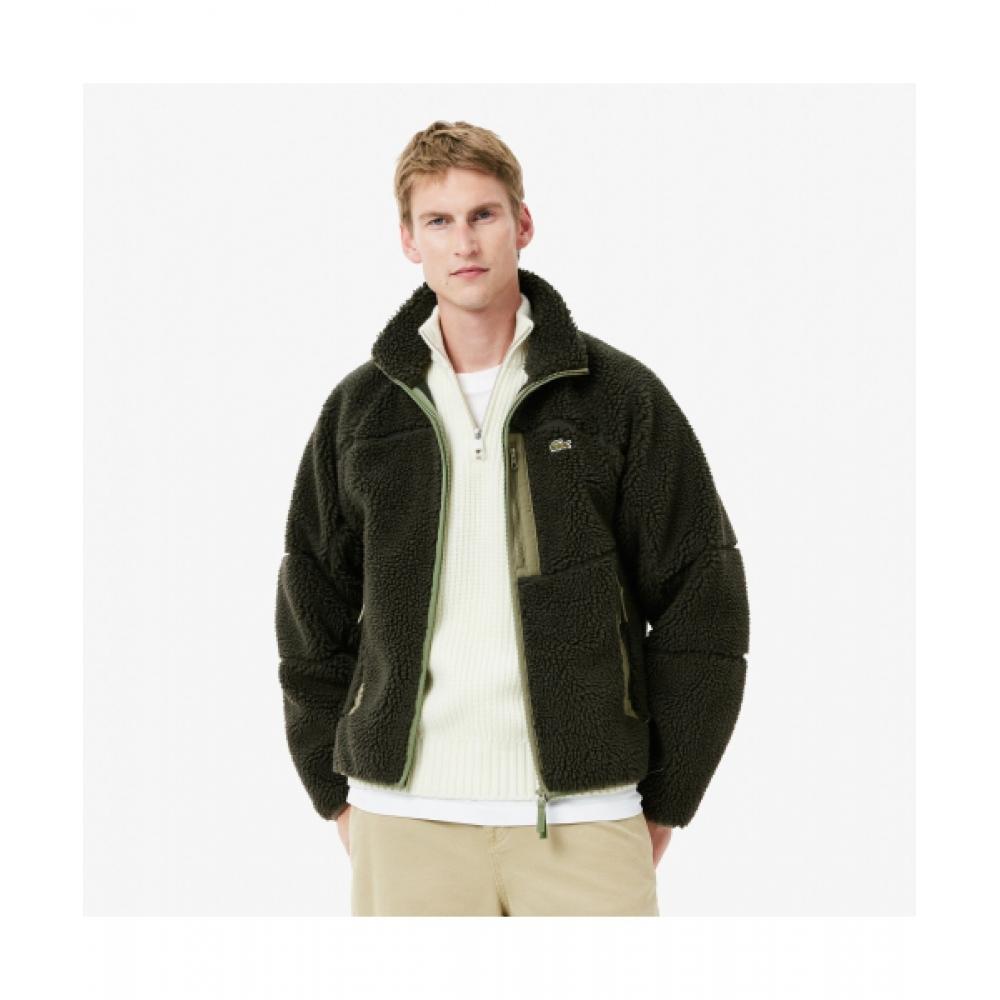 

LacoSte Men S Sherpa Fleece blouSon [khaki] 003