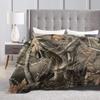 Real Tree Camouflage Blanket Soft Warm Flannel Throw Blanket Cover for Bed Living room Picnic Travel Home Sofa