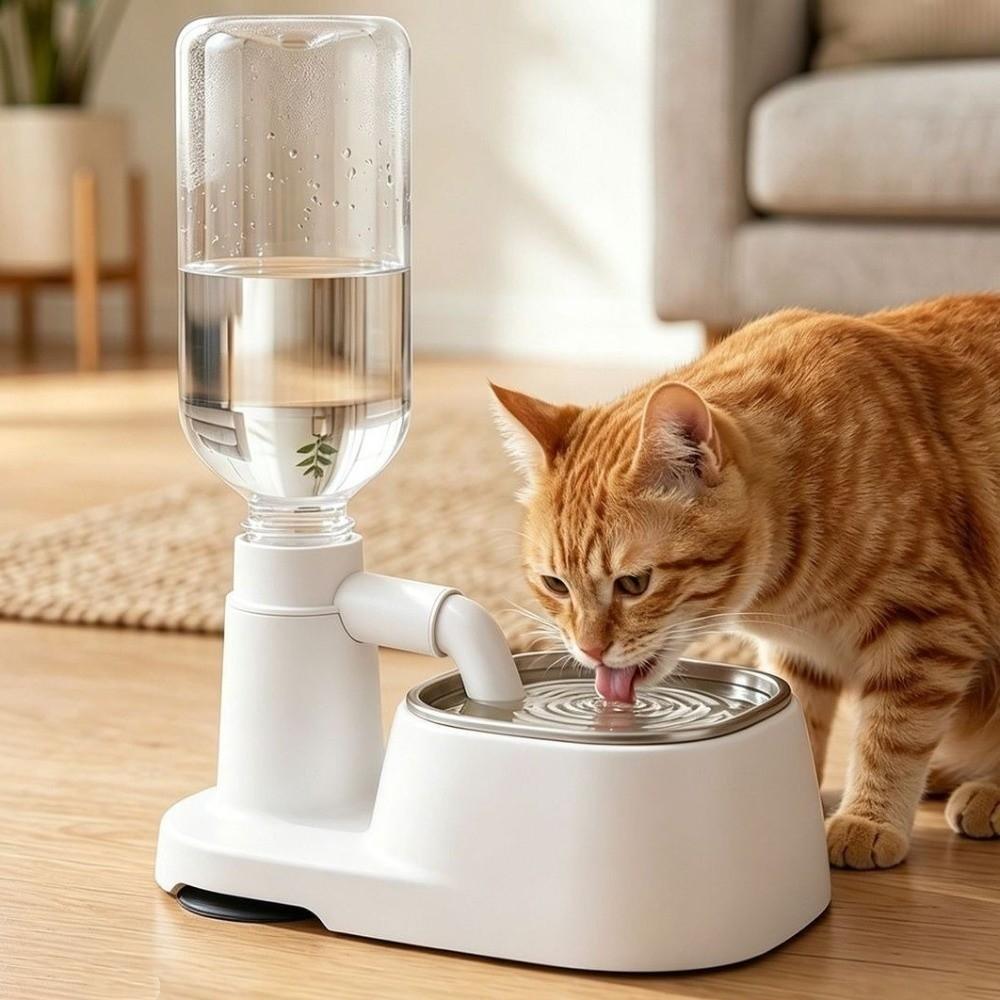 Anti-Wet Mouth Gravity Cat Water Dispenser Gravity Refill Pet Water Station Household