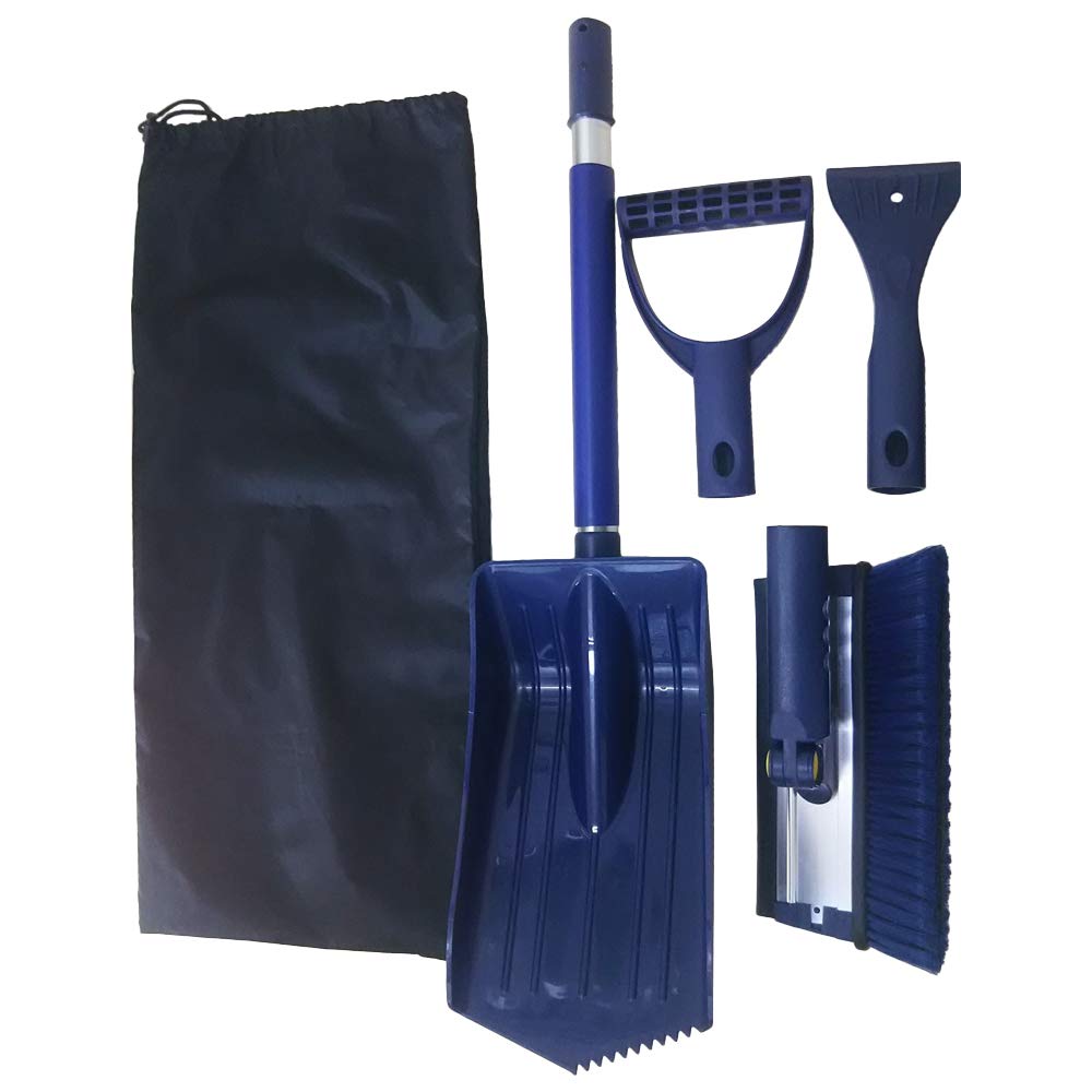 

Snow Brush and Shovel Set Storage Heavy-Duty 4-in-1 (with Bag) синий