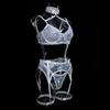 Cecilia Sexy Lace Embroidered See-Through Lingerie Set for Women