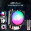 90mm CPU Air Cooler with 2 Heat Pipes Quiet Rainbow RGB Cooling Fan CPU Cooling Fan for Intel 1150/1151/1155/1156/1200 AMD AM2