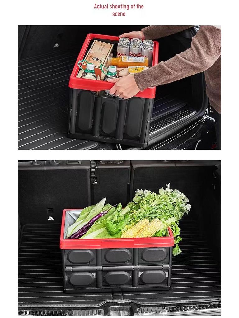 Extra Large Plastic Folding Storage Box for Clothes and Outdoor Car Organizing