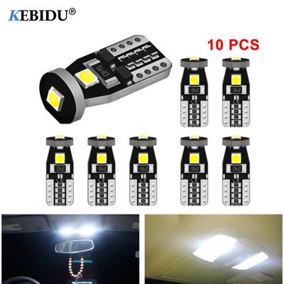 10X T10 Led W5W Car Led Bulbs 3030 6000K Canbus Λευκό περίγραμμα αυτοκινήτου Φωτεινή λυχνία σήματος Dome Reading πινακίδας κυκλοφορίας Φωτισμός αυτοκινήτου Εσωτερικά φώτα 12V