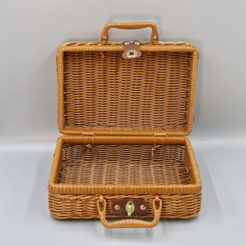Chic Woven Storage Basket Travel Organizer for Beauty Essentials