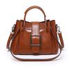 Fashion Large Capacity Women's Spring and Summer Easy To Match Vintage Oil Wax Leather Shoulder Bag Oblique Span Bag