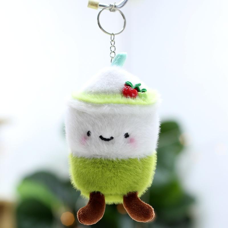 New Cute Milk Tea Cup Plush Pendant Toys Doll Children's Schoolbag Bag Hanging Ornaments Doll Keychain Small Doll
