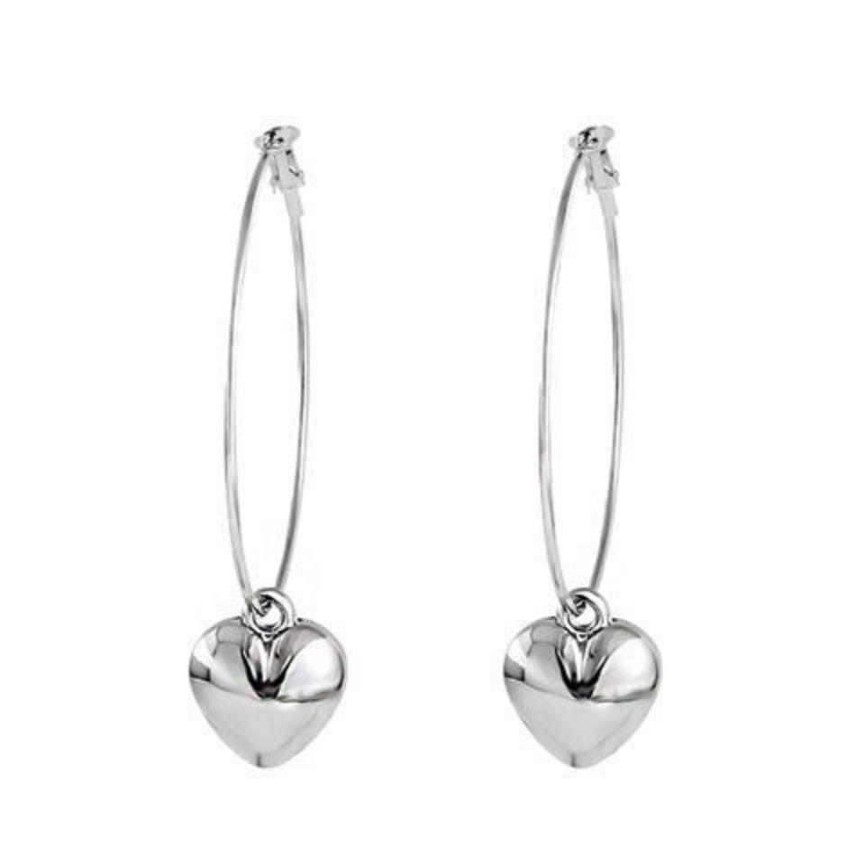 Personalized Heart-Shaped Hollow Round Earrings - Celebrity Style Korean Fashion