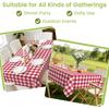 Rectangular Red Plaid Disposable Plastic Tablecloth, Waterproof Oilproof Table Cover for Outdoor Picnic, Kitchen, Holiday & Birthday Party Decoration