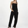 Women's Loose Casual Camisole Sleeveless Square Neck Slim Fit Wide Leg Jumpsuit Jumpsuit