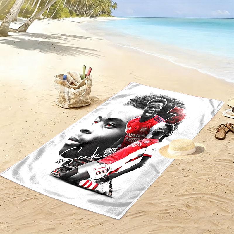 Bukayo Saka Hero Beach Towel, Large Soft Quick Dry Towel for Beach Camping Swimming