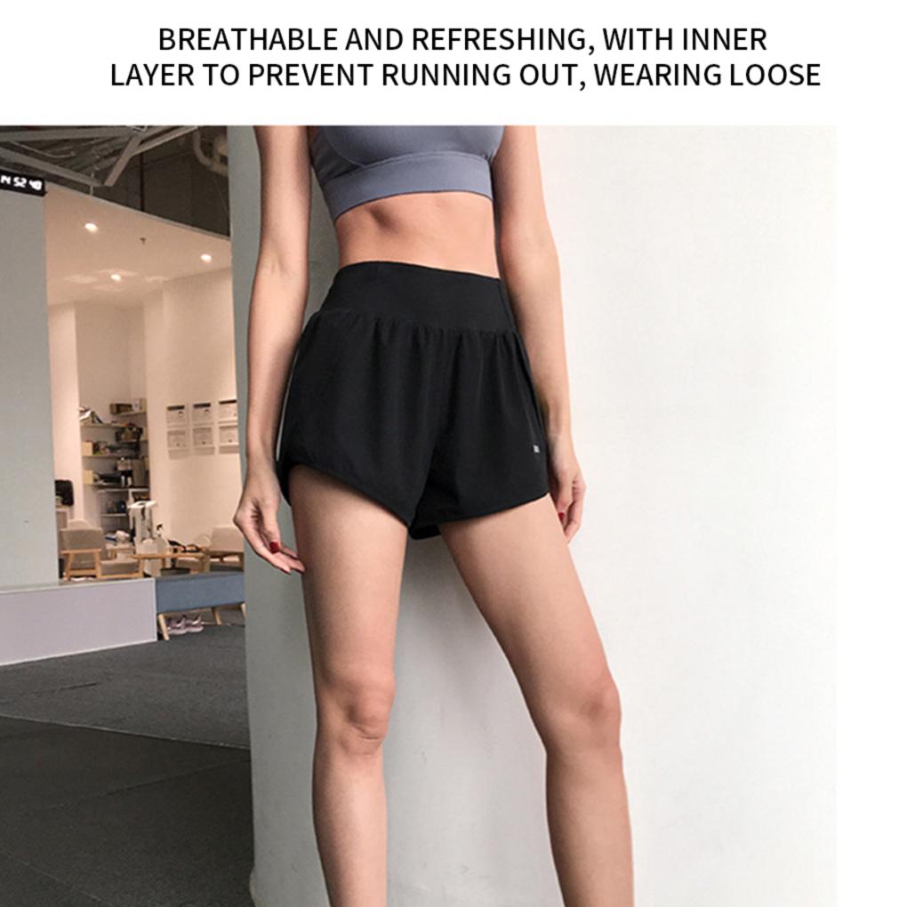 Jogging Running Shorts Women 2 In 1 Dry Shorts Gym Loose Sport Shorts Breathable Yoga Shorts