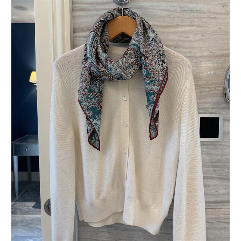 NINA SOLOR Soft Wool Blend Square Scarf