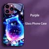 Case For iPhone 11 12 13 14 15 16 16e Tempered Glass Phone Cover For iPhone16 Pro Max 15 Plus 12 Mini Hard PC Glass Color Fundas