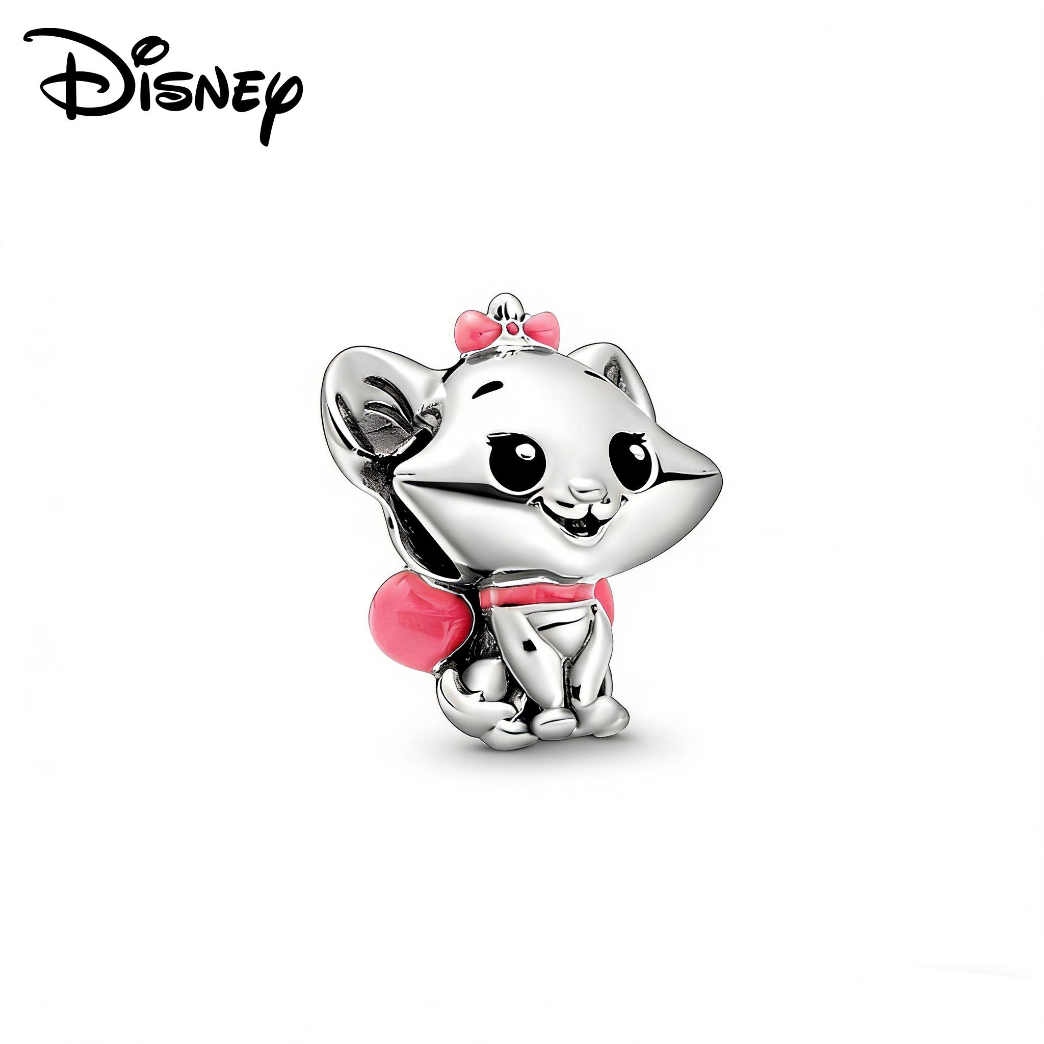 

Disney 925 Silver Flying Elephant Flower Fairy And Mary Cat Pendant Beads Suitable For Diy Bracelet Girls Fashion Jewelry