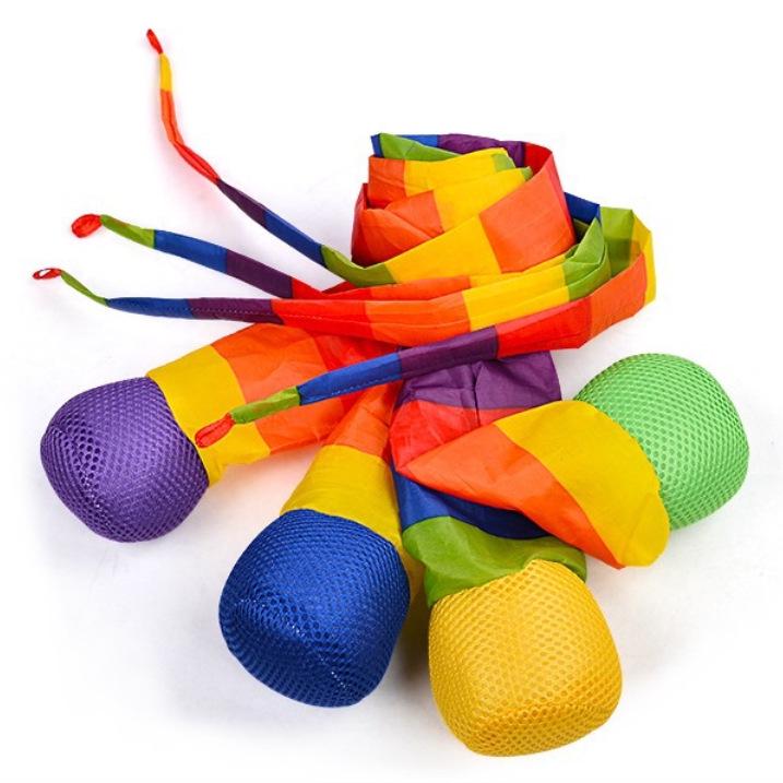 Soft Tail Rainbow Meteor Ball: Interactive Throwing Toy for Kids' Outdoor Play and Training