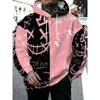 2026 Autumn/Winter Best-selling Street Fashion Casual Comfort Soft 3D Smiling Face Pattern Printed Men's Hooded Sweatshirt