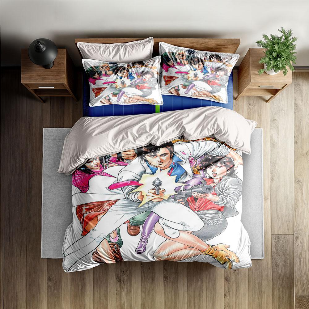 City Hunter Bettbezug-Set King Queen Double Full Twin Einzelgröße Bettwäsche-Set