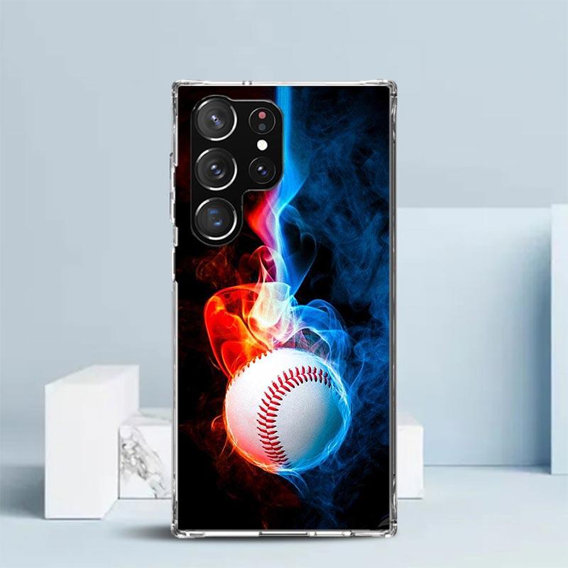 Baseball Sport Phone Case For Samsung Galaxy S24 S25 Edge S26 Ultra S22 S23 Plus S21 + S20 FE Soft TPU Back Cover Galaxy S25 S22