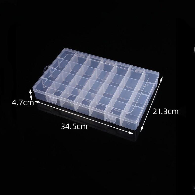 

Большой съемный 28-ячеечный прозрачный пластиковый ящик для хранения, ящик для сортировки и отделки бисера, осколков бриллиантов, многоячеечный ящик для деталей в под-упаковке. 34.5*21.3*4.7CM