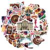 35pcs Las Vegas Themed Stickers Diy Diary Laptop Luggage Skateboard Graffiti Decals Fun For Stationery School Supplies