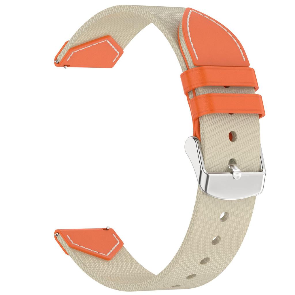 For Huawei Watch GT 5 41mm Watch Strap 18mm Nylon+Leather Adjustable Wrist Band