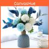 Faux Hydrangea Artificial Flowers With Vase For Garden Party Wedding Decoration