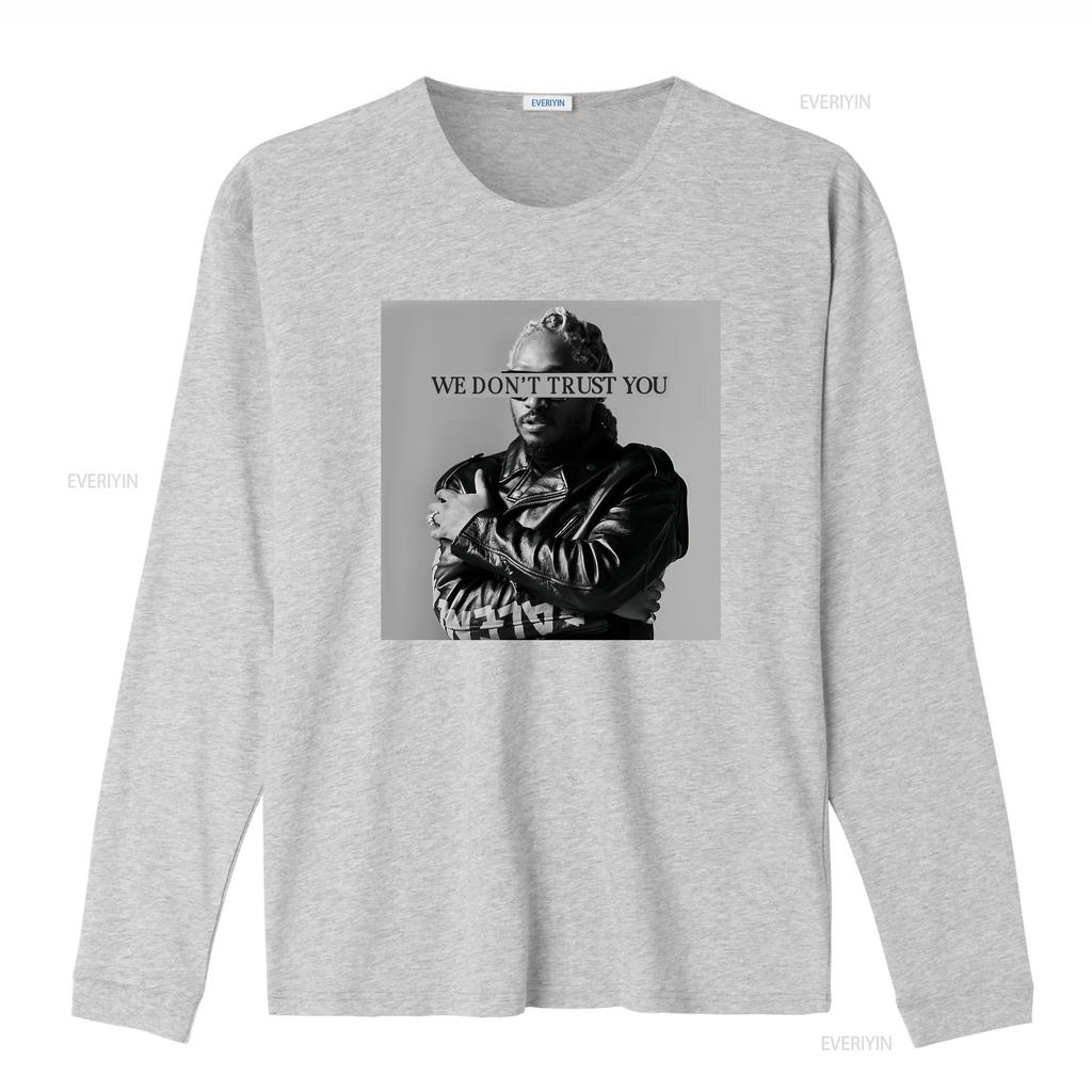 Future T Shirt We Dont Trust You Rapper vintage Washed streetwear Top For Everyday Wear Casual Breathable Slightly Soft