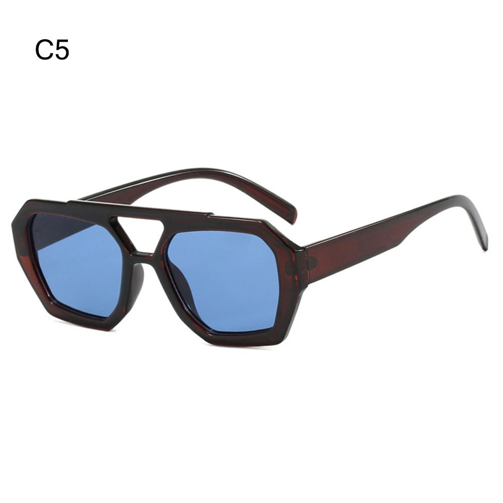 Retro Dobbeltbro Damesolbriller Stor Innfatning Leopard Brun Gradert Briller Mote Luksus Designer Solbriller Skygger