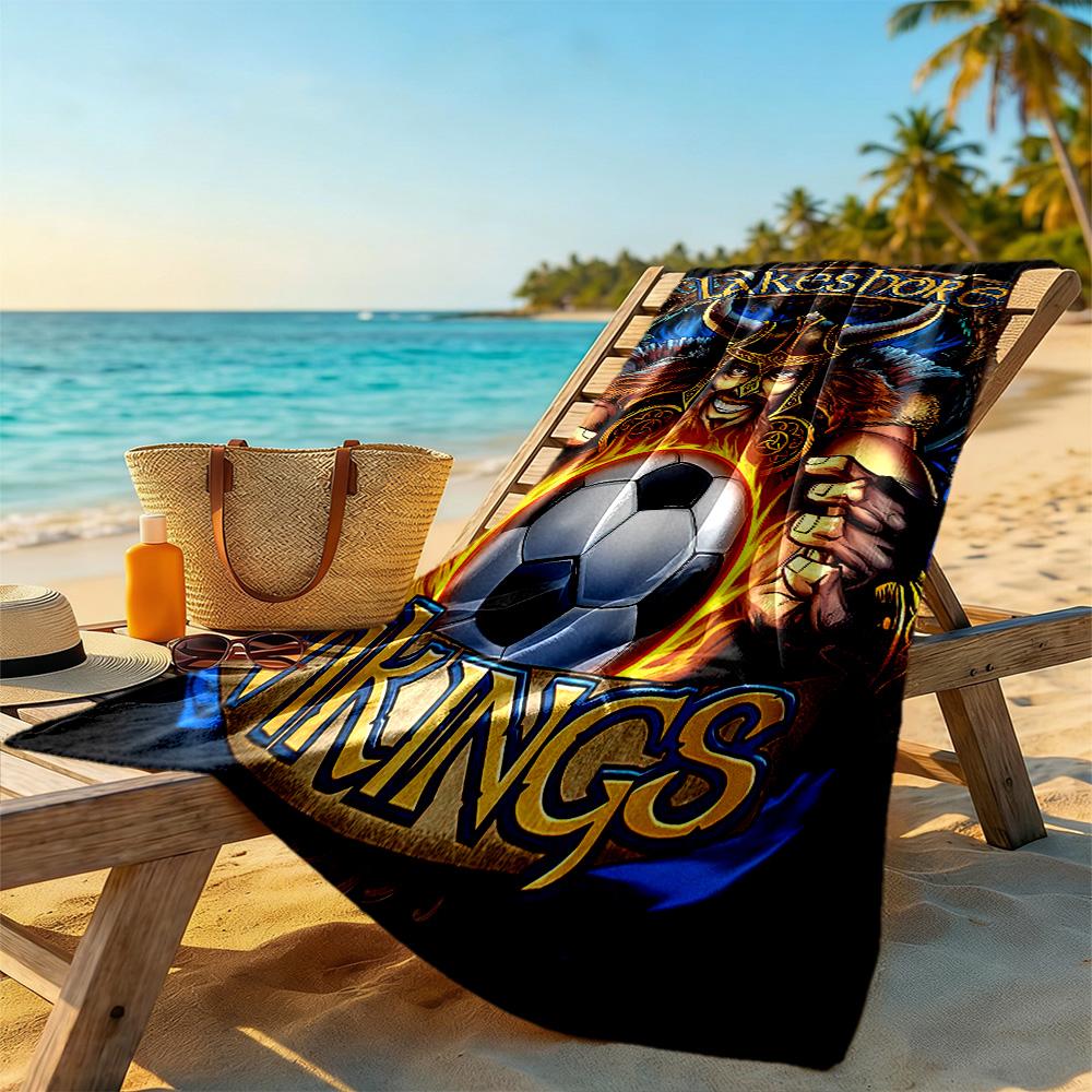 Soccer Beach Towel High Absorbency & Quick-Dry Comfortable Lightweight
