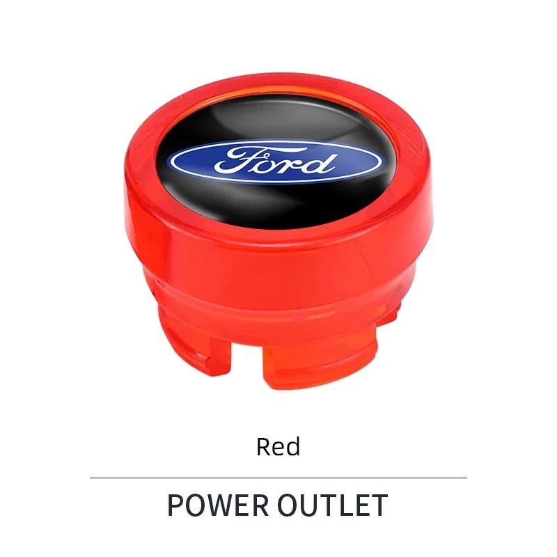 Car Sticker Ford Car Cigarette Lighter Cover Dust Cover Accessories For Ford S MAX Ranger Focus Fiesta Mondeo Kuga Mustang Escor