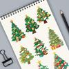 16Pcs Toy Puzzle Stickers Christmas Tree Make A Face Stickers Diy Handicrafts Waterproof Stationery Stickers