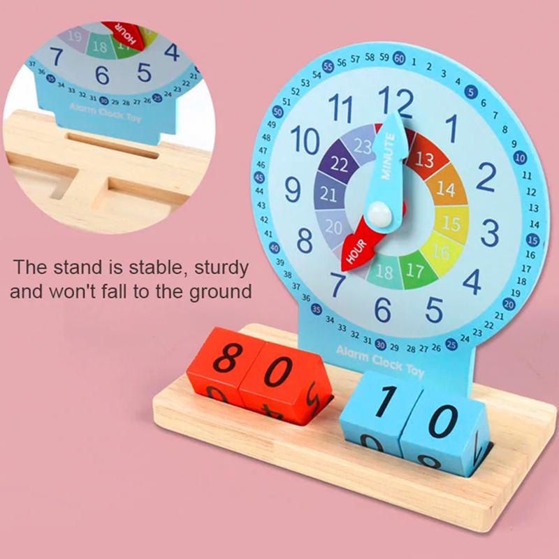 Children Montessori Clock Educational Toys Hour Minute Second Cognition Clock Model Teaching Aids Time Learning For Kindergarten