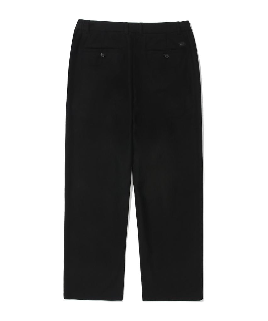 COVERNAT Peached Tr Double-Pleat Semi-Wide Fit Pants Black