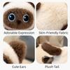 Soft Simulation Cat Plush Toy Cute Cartoon Cat Plush Keychain  Birthday Gift
