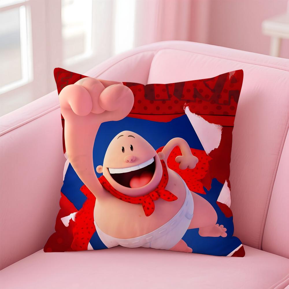 

Funny American Cartoon CCaptain Underpants Cushion Cover Pillow Case Soft Skin Friendly Fabric Concealed Zipper 30X30cm