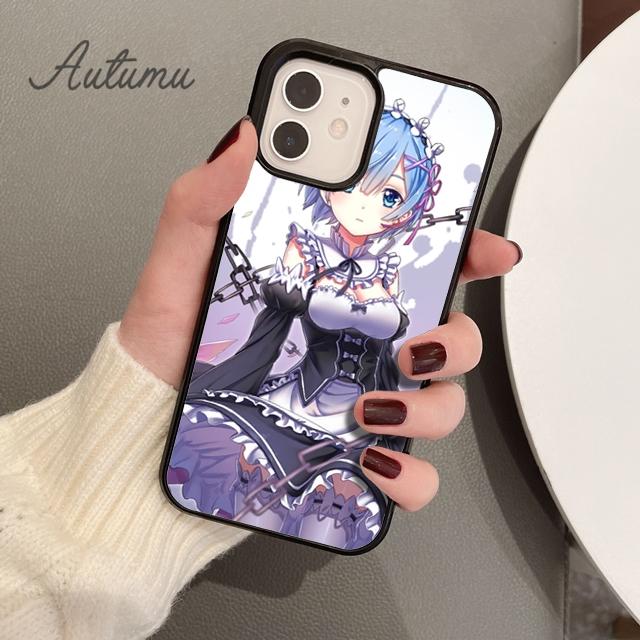 Anime Re Zero Rem Phone Case for iPhone 11 12 13 14 Pro Max Mini X XR XS SE 2020 6S 7 8 Plus Samsung Galaxy S21 S22 Cover Shell