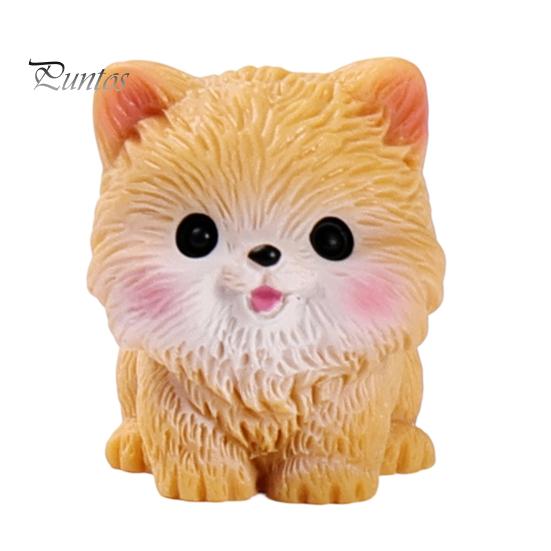 Mini Resin Animal Figurines 2Pcs Dog Figurines, Cute Puppy Miniature Figures, Small Micro Landscape Accessories Ornaments for Landscape, DIY