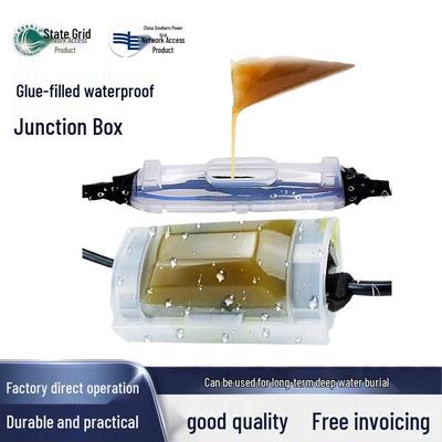 Waterproof Epoxy Potting Junction Box with Cable Gland for Outdoor Submersible Pumps