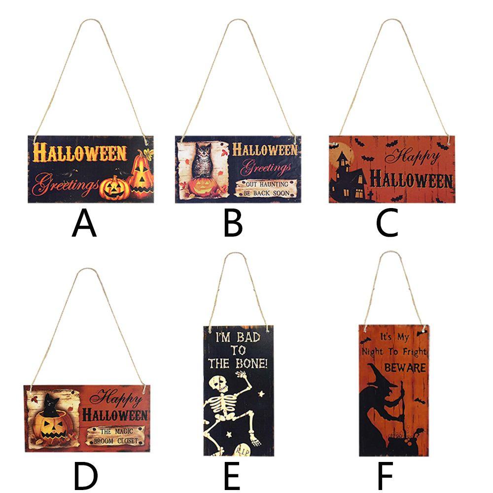 Pendant Pumpkin For Home Door Wall Halloween Decoration Wooden Plaque Wood Sign Hanging Ornament