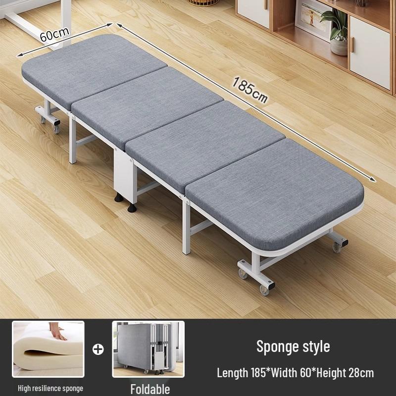 Portable Folding Bed & Mat for Office Lunch Breaks - Convertible, Single-Use, Sit or Lie Down Option